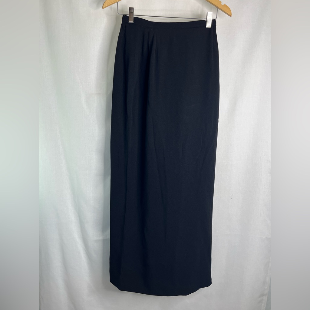 1970s Vintage Adelaars Aristocrat Tweed Skirt Black Vintage Used Rare Gho4